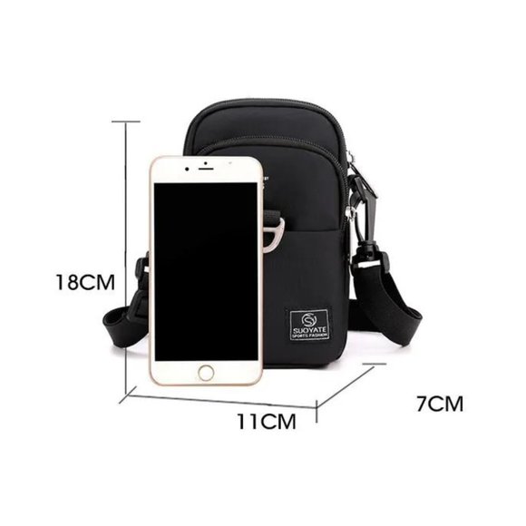 NEW / Men's bag / shoulder-belt-crossbody / BLACK - Picture 16 of 16